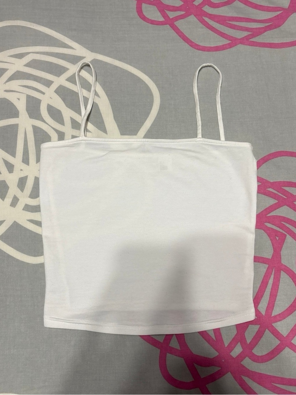 H&M White Cropped Cami Top